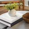 Aoibox Set of 2 Linen Faux Decorative Books Storage Boxes for Coffee Table and Bookshelf Home Room Decor Gray Beige - 3 of 4