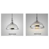 HOMLUX Single-Light Wrought Iron Glass Chandelier - Nickel - 3 of 4