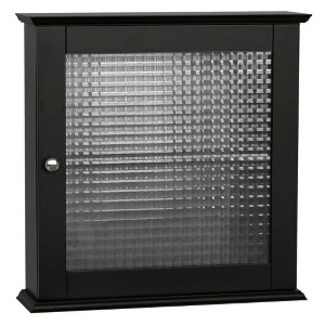 Chesterfield 1 Door Wall Cabinet Dark Espresso - Elegant Home Fashions: Teamson Home, Mid-Century Modern Storage, Chrome Hardware - 1 of 3