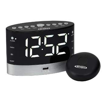 JENSEN JCR-255 AM/FM Digital Dual Alarm Clock Radio with Under Pillow Vibrator
