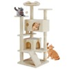 Lyngins 54In Modern Multi-Story Cat Tree,Wooden Cat Tower for Indoor Cats,Cat Condo with Balls & Top Perch & Large Apartment - 2 of 4