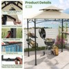 Tangkula 8 x 5 FT BBQ Grill Gazebo w/ 2 Side Shelves Storage Basket Hanging Hooks Outdoor - 4 of 4