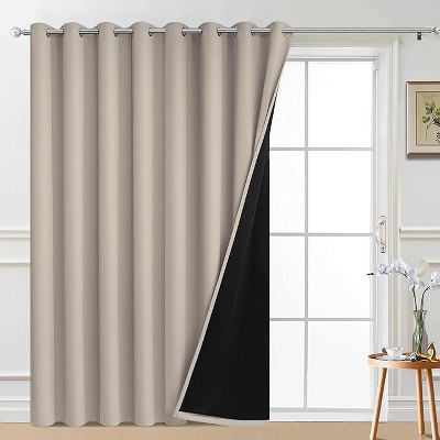 Yakamok Room Darkening Thermal Insulated Blackout Curtains for Bedroom (W100 x L84,Natural 1 Panel)