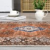 Washable Boho Rug Ultra-Thin Distressed Vintage Rug Low-Pile Floor Carpet Stain Resistant Rugs for Living Room Bedroom Dining Room Office - 4 of 4