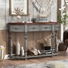 YOOCOZZ Classic Curved Console Table & Entryway Table with Four Drawers and One Open Shelf - 3 of 4