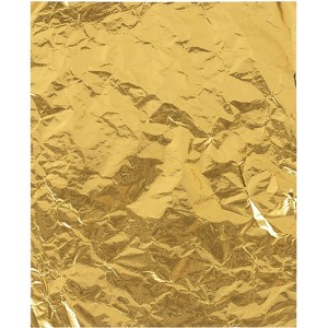 Juvale 200-Pack Gold Foil Candy Wrappers, Gold Candy Wrappers for Chocolate Bars, Gold Aluminum Foil - 1 of 4