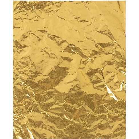100 Pieces Candy Bar Wrappers, Gold Aluminum Foil Wrapping Paper