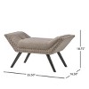 Contemporary Tufted Ottoman Bench with Nailhead Trim and Birch Wood Legs for Bedroom or Living Room -3irtyhousy - 4 of 4