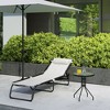 Outsunny Folding Chaise Lounge Pool Chair with 4-Position Reclining Back, Pillow, Breathable Mesh & Bungee Seat - 2 of 4