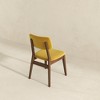 Set of 2 Dark-Yellow Velvet Dining Chairs – Solid Wood Legs, Padded Seat & Back, Armless Side Chairs for Kitchen, Dining or Living Room - 4 of 4