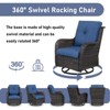 Gymojoy Outdoor Swivel Chairs with Side Table Glider Chairs Set of 3 - 3 of 4