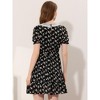 INSPIRE CHIC Women's Fit and Flare Peter Pan Collar Floral Dress - 3 of 4