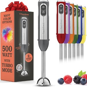 Peach Street Electric Immersion Blender Handheld, 500W Turbo Mode, Hand Kitchen Blender Stick for Soup, Smoothie, Puree, Baby Food, Stainless Steel - 1 of 4