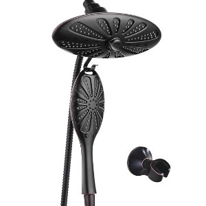Shower Heads Combo - Rain Shower Head and Handheld Shower Head with Hose and Suction Holder - 1 of 4