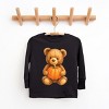 Watercolor Pumpkin Bear - Kids Toddler Long Sleeve Tee and Kids Youth Long Sleeve Tee - 2 of 2