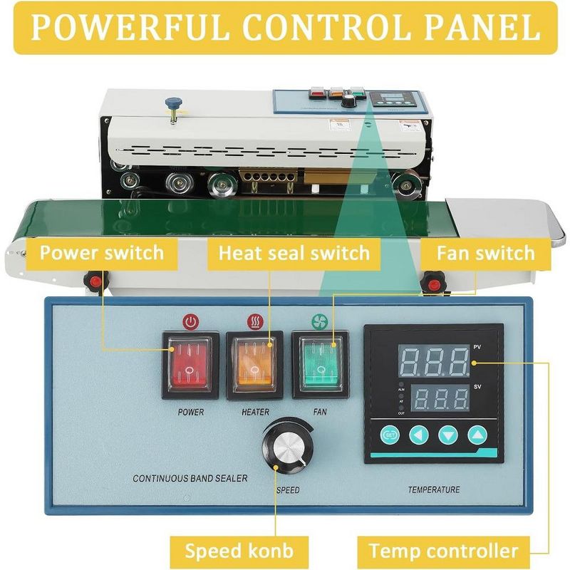 Automatic Horizontal Continuous Band Sealing Machine Digital Temperature Control, 4 of 8