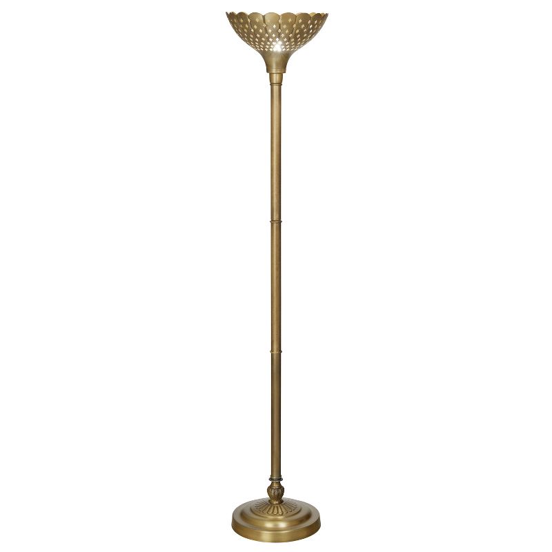 River of Goods 63.5&#34; Zionne Punched Metal Uplight Floor Lamp, 1 of 11