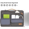 Hachikiko 360 Protective 15-15.6 Inch Laptop Shoulder Bag - Side Open Messenger Bag with 4 Zipper Pockets - 2 of 4