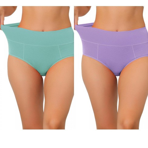 Allegra K Women's High Waist Available in Plus Size Tummy Control Brief 2 Packs - image 1 of 4