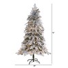 Nearly Natural 6-ft Flocked Montana Down Swept Spruce Artificial Christmas Tree with 250 Clear LED Lights - 2 of 4
