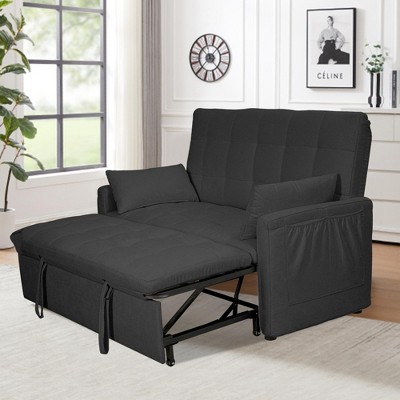NicBex Convertible Sofa Bed Couch with Adjustable Back & Pillows,Oversized Upholstered Sleeper Sofa for Living Room,Bedroom
