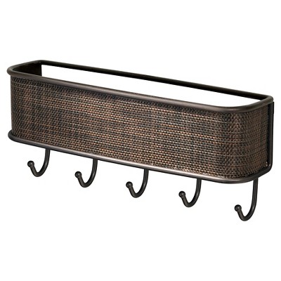 InterDesign Twillo Wall Mount Mail & Key Rack - Bronze (10.5")