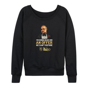 Women's - The Godfather - 50th Anniversary Edition Lightweight French Terry Wide Neck Long Sleeve Shirt - 1 of 4