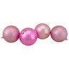 Northlight 12ct Shatterproof 4-Finish Christmas Ball Ornament Set 4" - Bubblegum Pink - 2 of 2