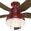 Hunter 52" Mill Valley Lighted Ceiling Fan Barn Red Finish - Industrial Rustic Design with LED Light Kit Included - 3 of 4