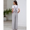 Clearlove Maternity Jumpsuit Women's Casual Sleeveless Tie Loose Jumpsuit With Pockets - 4 of 4