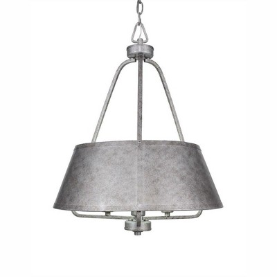Toltec Lighting Sonora 3 - Light Chandelier in  Aged Silver