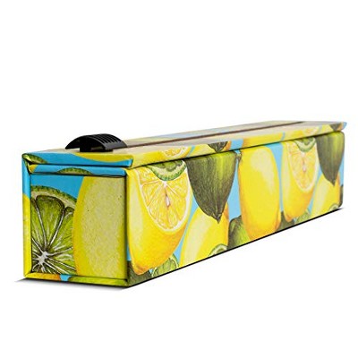 ChicWrap Lemon Plastic Wrap Dispenser with 12 x 250' Roll of Professional  Plastic Wrap - Reusable Dispenser with Slide Cutter