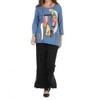 Women's Modern Art Mineral Washed Wide Rib Contrast Tunic Top - Jess & Jane - 3 of 3