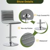 Dovelina Modern PU Leather Swivel Barstool Adjustable Bar Stool Set of 2 - 4 of 4