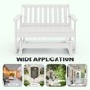 HYLEORY Outdoor Glider Rocking Chair,2 Person Bench Swings for Outside,HDPE All-Weather Resistant 2-Person Loveseat, Patio Glider for Garden Porch - 4 of 4