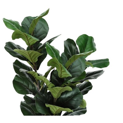 32-Inch Tall Artificial Fiddle Tree with Black Pot