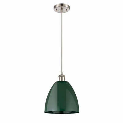 Plymouth Dome - 1 Light Cord Hung Mini Pendant In Industrial Style-12.88 Inches Tall and 9 Inches Wide