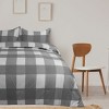 PiccoCasa 100% Quality Soft Plaid Pattern Comforter Sham Set 3 Pcs - 2 of 4