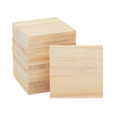 36 Pack 5x5 Wooden Squares for Crafts, Unfinished Wood Tiles for DIY  Cutouts