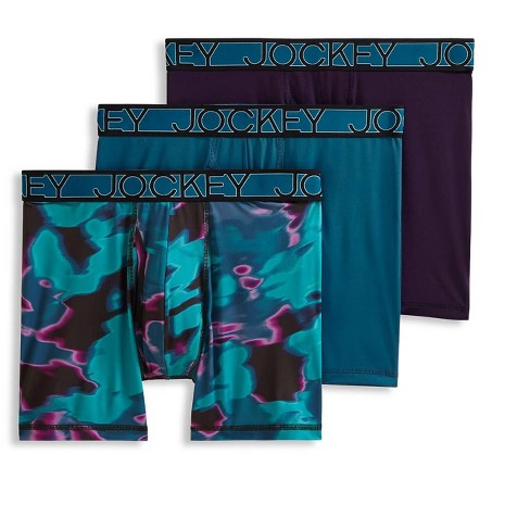 Jockey Men's Active Microfiber 5 Boxer Brief - 3 Pack 2xl Really  Teal/blurred Floral/deep Plum : Target