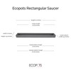 Ecopots Indoor/Outdoor Modern Plastic Rectangular Bruges Flower Pot Planter Saucer - 3 of 3