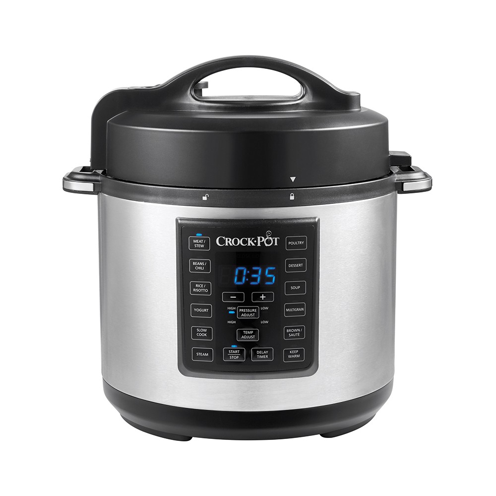 Crock-Pot Express Crock 6qt Pressure Cooker Slow Cooker 8-in-1 Multi-Cooker Stainless Steel SCCPPC600-V1