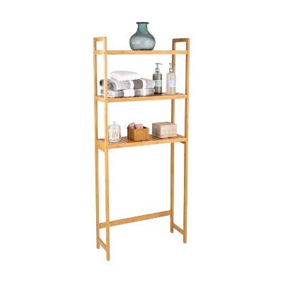Brown Bamboo 3-Tier Over-the-Toilet Space Saver