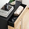 2-Door Rattan Shoe Cabinet – 3-Tier Storage Organizer for Entryway (Flip Doors + Drawer) - 4 of 4