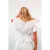 Women's Flutter Sleeve Peplum Top - Strut & Bolt - 3 of 4