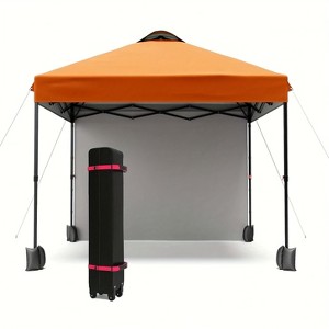 Garvee 10'x10' Outdoor Canopy Tent with Sidewall, Pop up Canopy with Vented Roof, Portable Instant Camping Beach Canopy Tents - 1 of 4