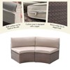 Sunsitt Outdoor Steel Curved Wicker Sofa Beige - 4 of 4
