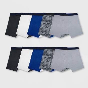 Fruit of the Loom Boys' 10pk Breathable Cotton-Mesh Boxer Briefs - Colors May Vary