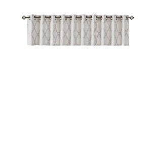 Gracie Mills Ondine Contemporary Grommet Top Valance with Fretwork Print - 1 of 4