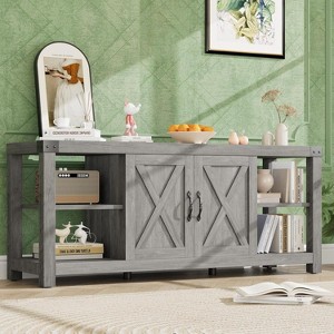 65" TV Stand Entertainment Center - Storage Shelves Media Console for Living Room - 1 of 4